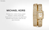 Michael Kors Emery Analog Crystals White Dial Gold Steel Strap Watch for Women - MK4835 Buy Now By Michael Kors