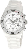 Emporio Armani Ceramic Chronograph White Dial White Ceramic Strap Watch For Men - AR1424 Buy Now By Emporio Armani