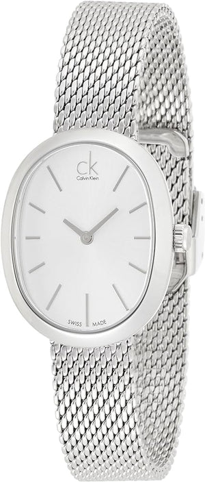 Calvin Klein Incentive Silver Dial Silver Mesh Bracelet Watch for Women - K3P23126 Buy Now By Calvin Klein