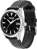 Movado Heritage Calendoplan Black Dial Black Leather Strap Watch for Men - 3650004 Buy Now By Movado