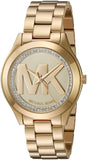 Michael Kors Slim Runway Gold Dial Gold Steel Strap Watch for Women - MK3477 Buy Now By Michael Kors