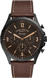 Fossil Forrester Chronograph Black Dial Brown Leather Strap Watch for Men - FS5608 Buy Now By Fossil