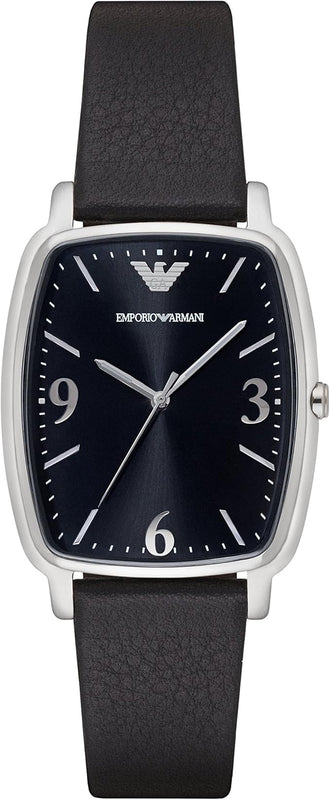 Emporio Armani Epsilon Quartz Black Dial Black Leather Strap Watch For Men - AR2490 Buy Now By Emporio Armani