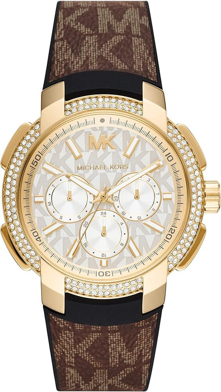 Michael Kors Sidney Multifunction White Dial Brown Leather Strap Watch For Women - MK6948 Buy Now By Michael Kors