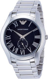 Emporio Armani Valente Quartz Black Dial Silver Steel Strap Watch For Men - AR11086 Buy Now By Emporio Armani