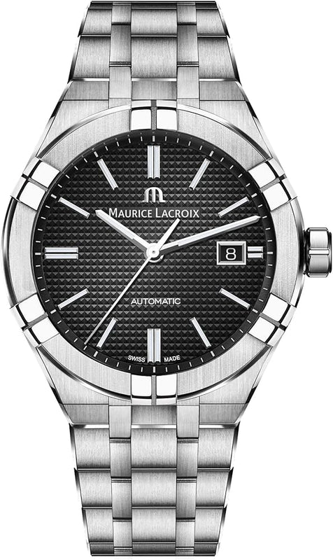 Maurice Lacroix Aikon Automatic Black Dial Silver Steel Strap Watch For Men - AI6008-SS002-330-1 Buy Now By Maurice Lacroix