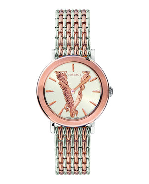 Versace Virtus Quartz White Dial Two Tone Steel Strap Watch for Women - VEHC00519 Buy Now By Versace