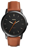 Fossil The Minimalist Black Dial Brown Leather Strap Watch for Men - FS5305 Buy Now By Fossil