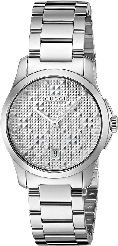 Gucci G Timeless Quartz Silver Dial Silver Steel Strap Watch For Women - YA126551 Buy Now By Gucci