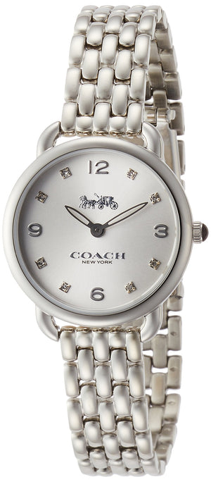 Coach Delancey Slim Silver Dial Silver Steel Strap Watch for Women - 14502781 Buy Now By Coach