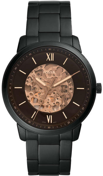 Fossil Neutra Automatic Skeleton Black Dial Black Steel Strap Watch for Men - ME3183 Buy Now By Fossil