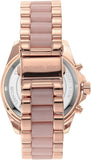 Michael Kors Bradshaw Chronograph Pink Dial Two Tone Steel Strap Watch For Women - MK6830 Buy Now By Michael Kors