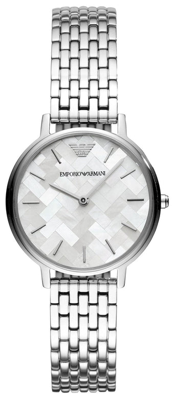 Emporio Armani Mother of Pearl Dial Silver Steel Strap Watch For Women - AR11112 Buy Now By Emporio Armani