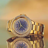 Michael Kors Camille Analog Blue Dial Gold Steel Strap Watch For Women - MK7341 Buy Now By Michael Kors