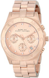 Marc Jacobs Blade Chronograph Rose Gold Dial Rose Gold Steel Strap Watch for Women - MBM3102 Buy Now By Marc Jacobs