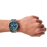 Fossil Bronson Chronograph Blue Dial Grey Steel Strap Watch for Men - FS5711 Buy Now By Fossil