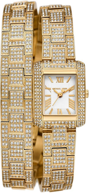 Michael Kors Emery Analog Crystals White Dial Gold Steel Strap Watch for Women - MK4835 Buy Now By Michael Kors