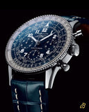 Breitling Navitimer Automatic 35 Blue Dial Blue Leather Strap Watch for Men - A17395161C1P1 Buy Now By Breitling