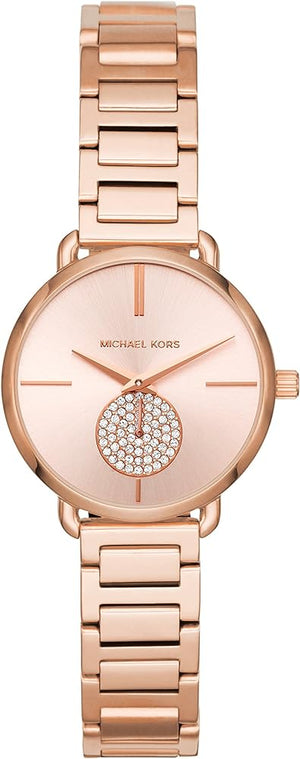Michael Kors Portia Analog Quartz Rose Gold Dial Rose Gold Steel Strap Watch For Women - MK3839 Buy Now By Michael Kors