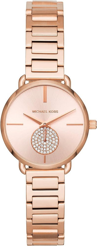 Michael Kors Portia Analog Quartz Rose Gold Dial Rose Gold Steel Strap Watch For Women - MK3839 Buy Now By Michael Kors