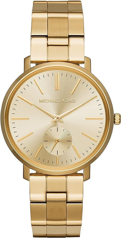Michael Kors Jaryn Analog Quartz Gold Dial Gold Steel Strap Watch For Women - MK3500 Buy Now By Michael Kors