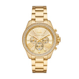 Michael Kors Wren Chronograph Gold Dial Gold Steel Strap Watch for Women - MK7428 Buy Now By Michael Kors