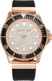 Michael Kors Everest Analog Rose Gold Dial Black Silicone Strap Watch For Women - MK7358 Buy Now By Michael Kors