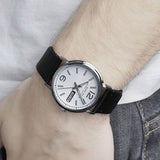 Marc Jacobs Fergus White Dial Black Leather Strap Watch for Men - MBM5076 Buy Now By Marc Jacobs