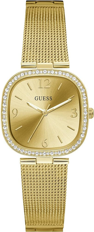 Guess Tapestry Diamonds Gold Dial Gold Mesh Bracelet Watch for Women - GW0354L2 Buy Now By Guess