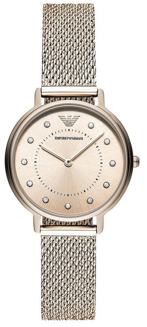 Emporio Armani Kappa Pink Dial Pink Mesh Bracelet Watch For Women - AR11129 Buy Now By Emporio Armani