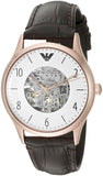 Emporio Armani Meccanico White Dial Brown Leather Strap Watch For Men - AR1920 Buy Now By Emporio Armani