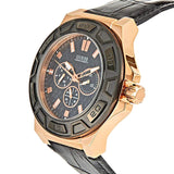 Guess Force Analog Black Dial Black Leather Strap Watch For Men - W0674G6 Buy Now By Guess