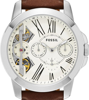 Fossil Grant Twist Multi-Function White Dial Brown Leather Strap Watch for Men - ME1144 Buy Now By Fossil
