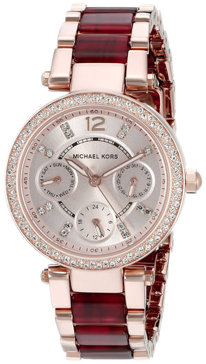 Michael Kors Parker Rose Gold Dial Two Tone Steel Strap Watch for Women - MK6239 Buy Now By Michael Kors