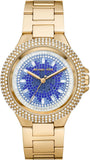 Michael Kors Camille Analog Blue Dial Gold Steel Strap Watch For Women - MK7341 Buy Now By Michael Kors