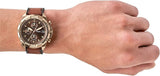 Fossil Bronson Chronograph Brown Dial Brown Leather Strap Watch for Men - FS5857 Buy Now By Fossil