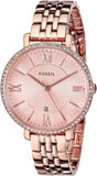 Fossil Jacqueline Rose Gold Dial Rose Gold Steel Strap Watch for Women - ES3632 Buy Now By Fossil