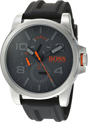 Hugo Boss Detroit Sport Analog Grey Dial Grey Rubber Strap Watch For Men - 1550007 Buy Now By Hugo Boss