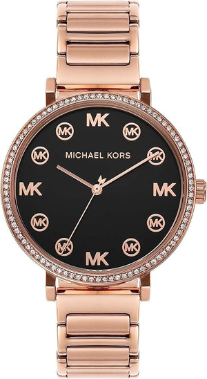 Michael Kors Addyson Quartz Black Dial Gold Steel Strap Watch for Women - MK7416 Buy Now By Michael Kors