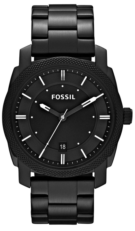 Fossil Machine Black Dial Black Steel Strap Watch for Men - FS4775 Buy Now By Fossil