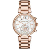 Michael Kors Sawyer Mother of Pearl White Dial Rose Gold Steel Strap Watch for Women - MK6282 Buy Now By Michael Kors