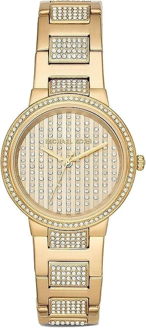 Michael Kors Gabbi Crystals Gold Dial Gold Steel Strap Watch For Women - MK3985 Buy Now By Michael Kors