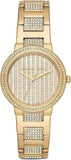 Michael Kors Gabbi Crystals Gold Dial Gold Steel Strap Watch For Women - MK3985 Buy Now By Michael Kors
