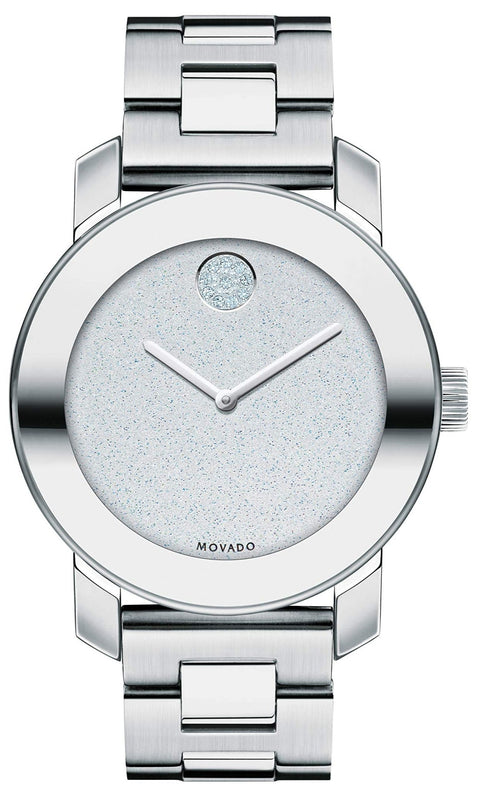 Movado Bold Crystal Dot Silver Dial Silver Steel Strap Watch For Women - 3600334 Buy Now By Movado