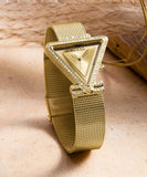 Guess Fame Diamonds Gold Dial Gold Mesh Bracelet Watch for Women - GW0508L2 Buy Now By Guess