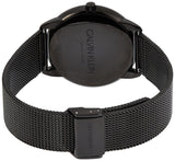Calvin Klein Minimal Black Dial Black Mesh Bracelet Watch for Men - K3M214X1 Buy Now By Calvin Klein