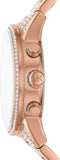 Michael Kors Ritz Three-Hand Glitz Rose Gold Dial Rose Gold Steel Strap Watch for Women - MK6748 Buy Now By Michael Kors