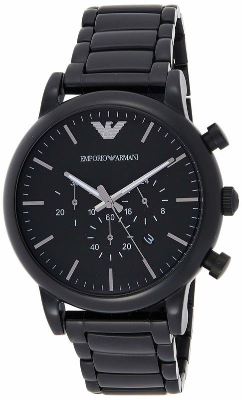 Emporio Armani Luigi Chronograph Black Dial Black Stainless Steel Watch For Men - AR1895 Buy Now By Emporio Armani