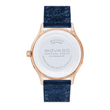 Movado Heritage Celestograf White Mother of Pearl Dial Blue Leather Strap Watch For Women - 3650011 Buy Now By Movado