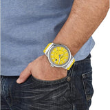 Salvatore Ferragamo F-80 Classic Yellow Dial Yellow Rubber Strap Watch for Men - SFHY01222 Buy Now By Salvatore Ferragamo